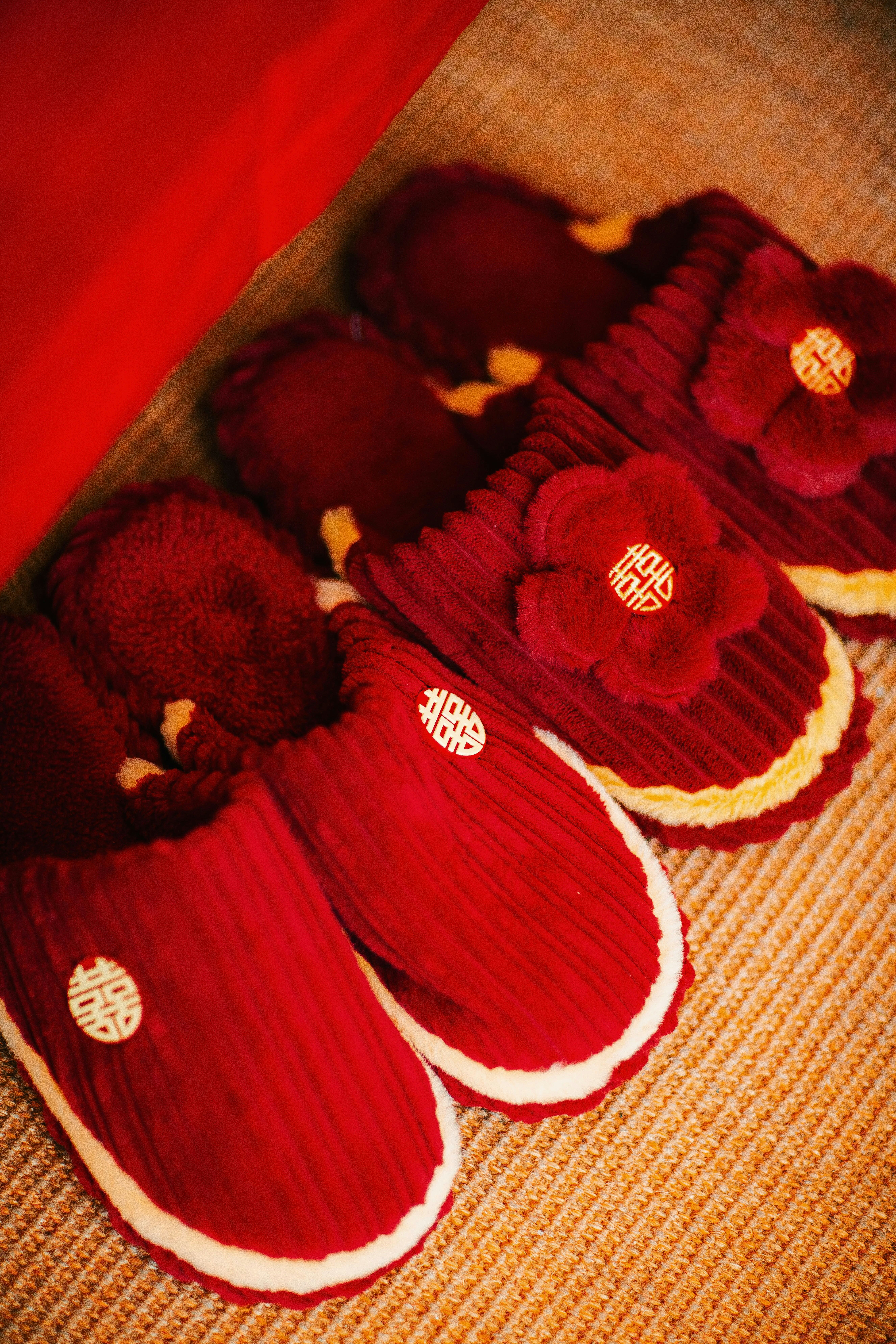Slippers by the entrance of Chinese home